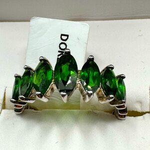 JTV Chrome Diopside Rhodium Over Sterling Silver Ring 2.15ctw